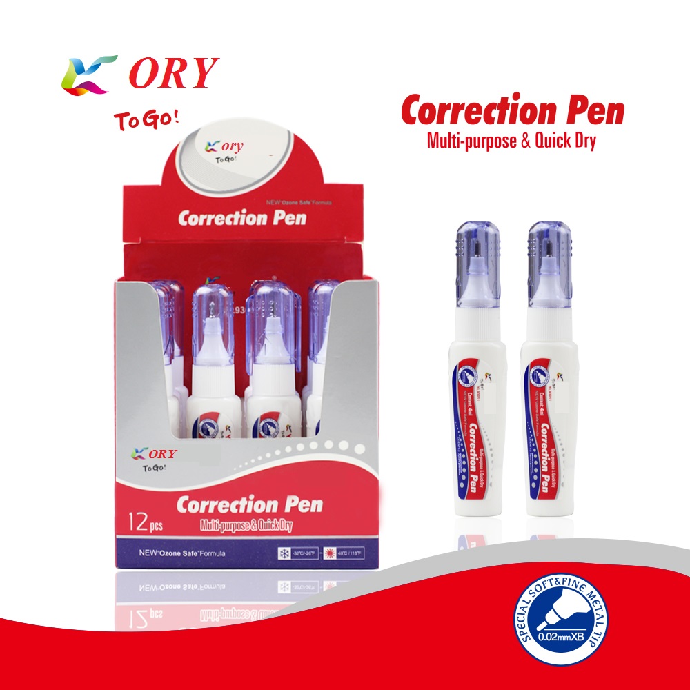 Whito Correction Pen, Pack of 4, Multi Purpose Quick Dry White Ink Corrector, Shake and Squeeze, Precision Tip, High Quality Correction Fluid for School Office Use | Buy2Enjoy